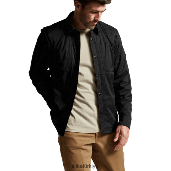 Ceketler ve yelekler SITKA Gear kanyon gömlek ceket siyah erkekler LTX80H56