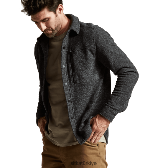 üstler SITKA Gear snowcrest ls gömlek siyah funda erkekler LTX80H162