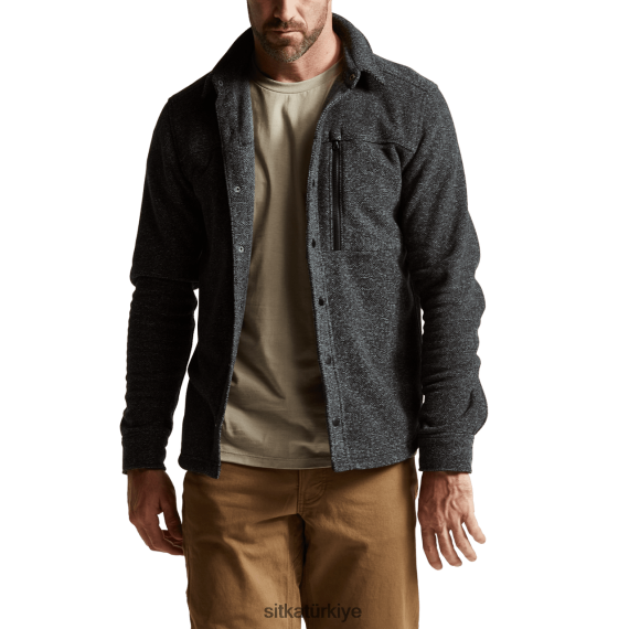 üstler SITKA Gear snowcrest ls gömlek siyah funda erkekler LTX80H162