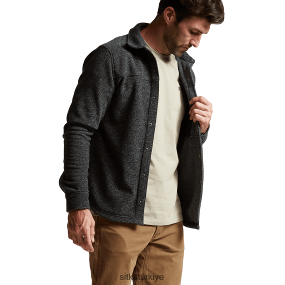 üstler SITKA Gear snowcrest ls gömlek siyah funda erkekler LTX80H162