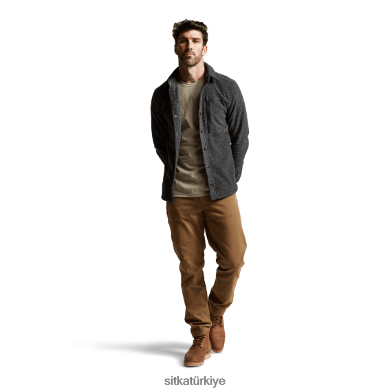 üstler SITKA Gear snowcrest ls gömlek siyah funda erkekler LTX80H162