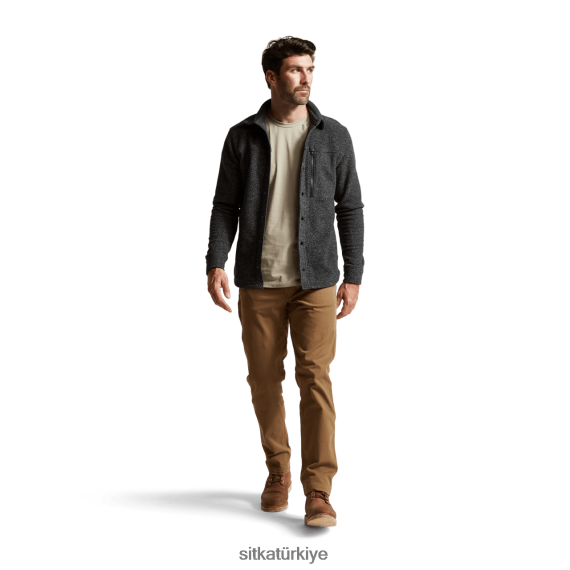 üstler SITKA Gear snowcrest ls gömlek siyah funda erkekler LTX80H162