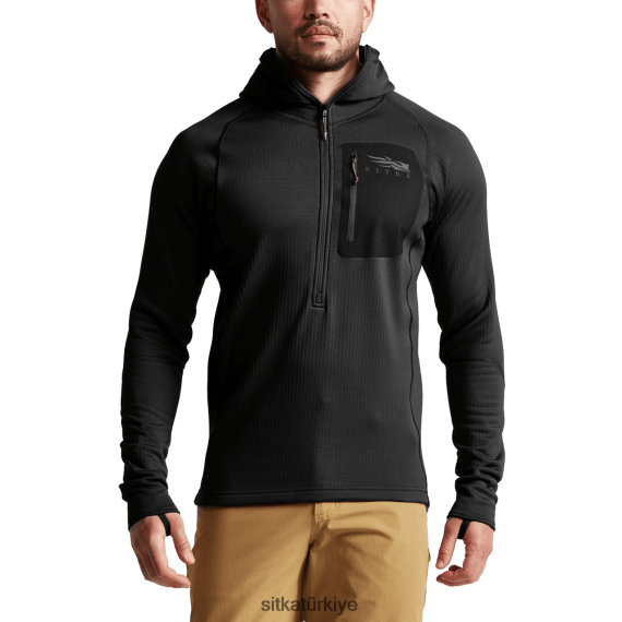 üstler SITKA Gear ağır kapüşonlu siyah erkekler LTX80H98