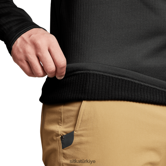 üstler SITKA Gear ağır kapüşonlu siyah erkekler LTX80H98