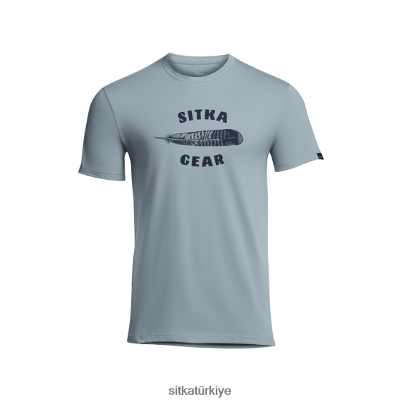 üstler SITKA Gear tüy tişört çakmaktaşı mavisi erkekler LTX80H150