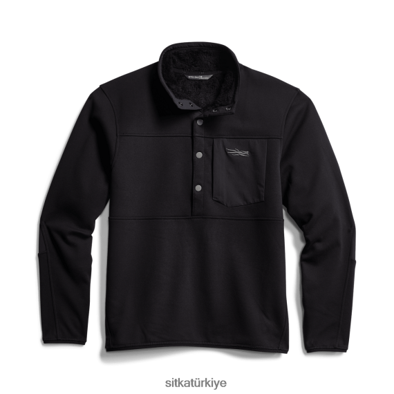 üstler SITKA Gear ön aralık çıtçıtlı polar siyah erkekler LTX80H204