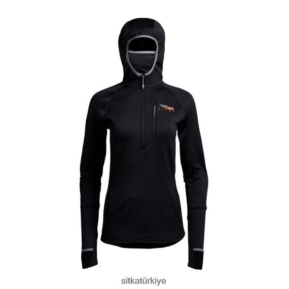 üstler SITKA Gear fanatik kapüşonlu siyah kadınlar LTX80H399